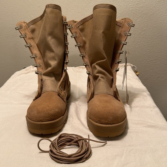 ladies or men’s Military Steel Toe tan leather size 5.5, runs large - Picture 5 of 12